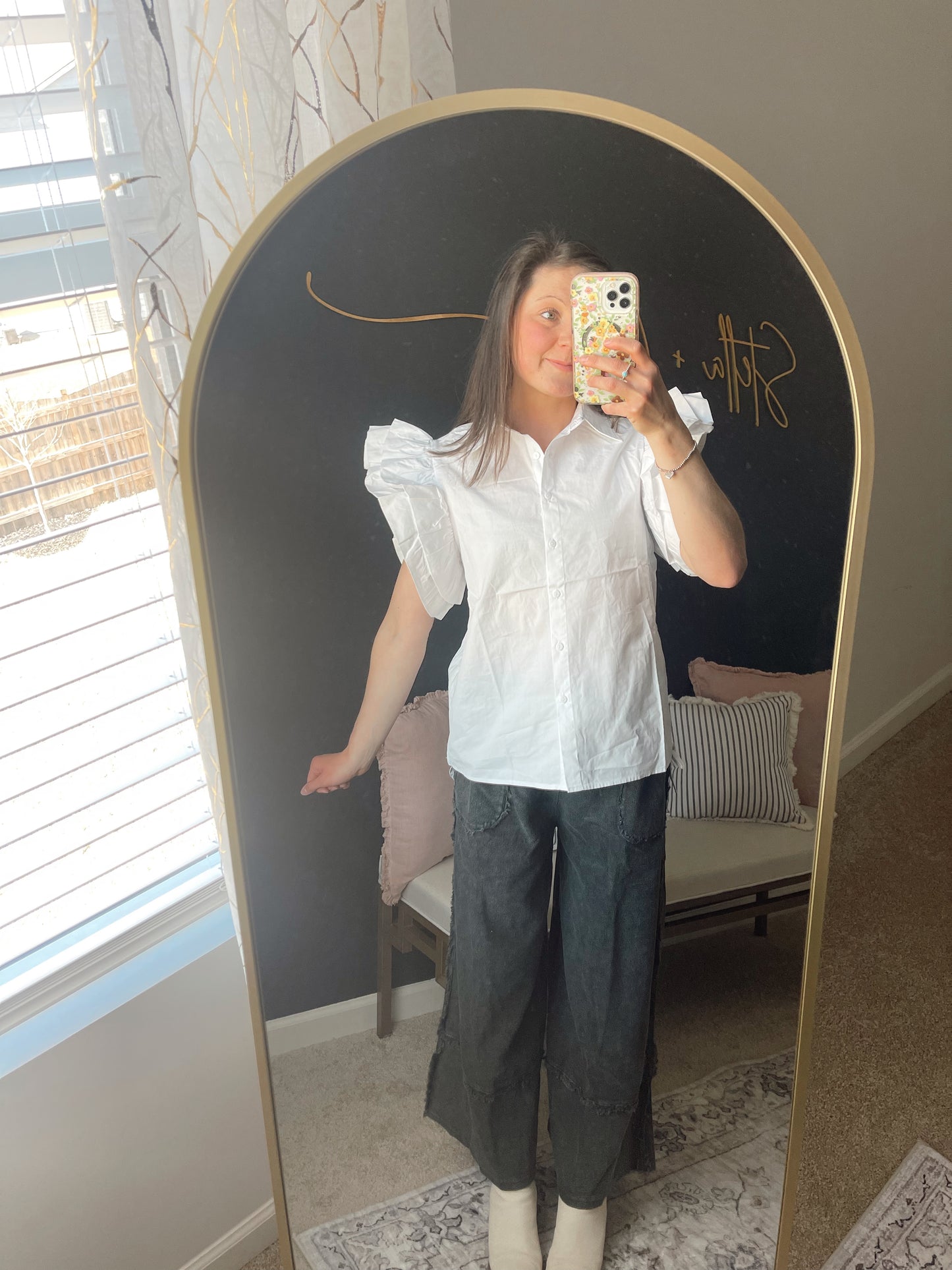 Lexi Ruffle Sleeve Top