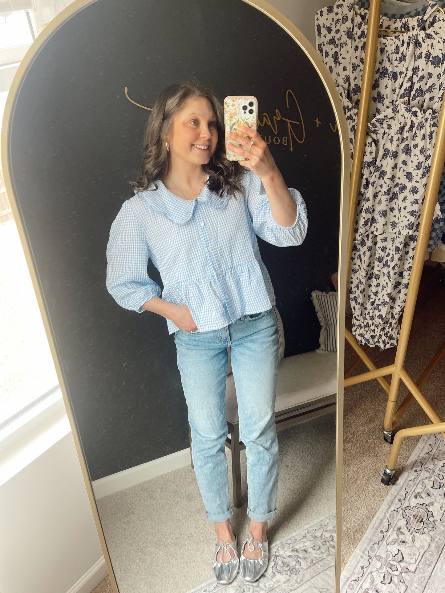 Victoria Gingham Top