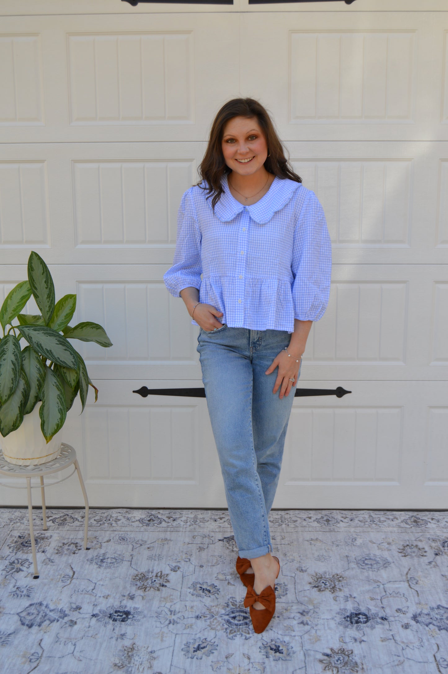 Victoria Gingham Top