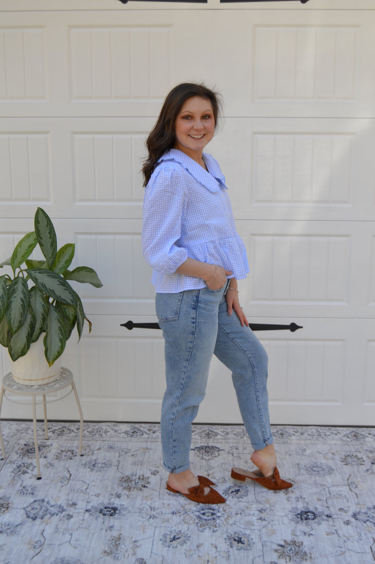 Victoria Gingham Top